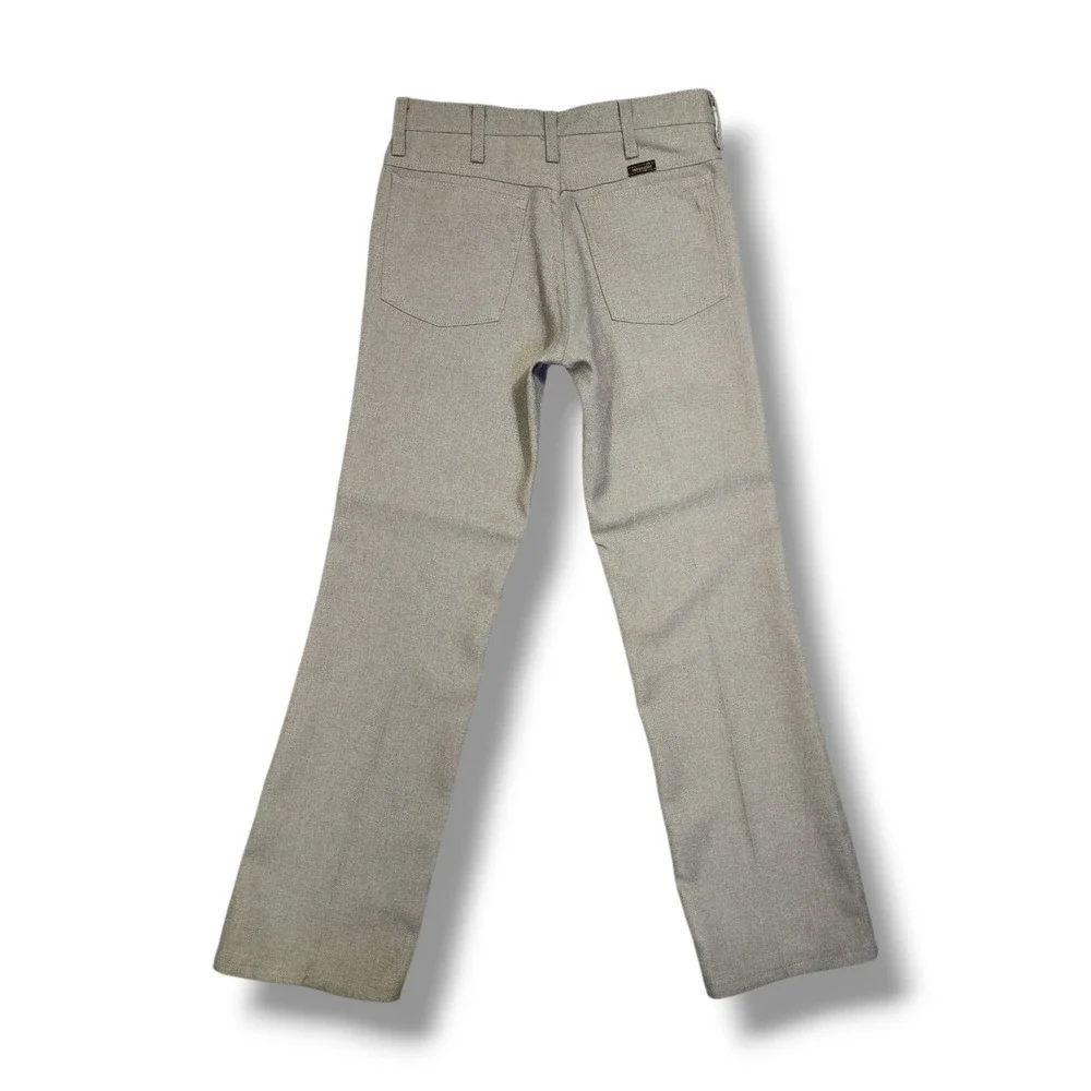 Vintage Wrangler‎ Western Heathered Tan 100% Polyester Pants Men's 29x30 82HT